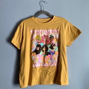 Disney Princess | Golden Yellow Short Sleeve Shirt w/ Disney Princess | Size: LG